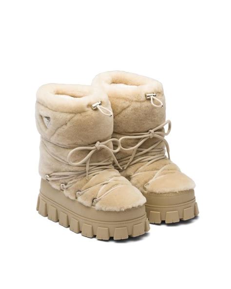 shearling lined prada boots|Prada high boots.